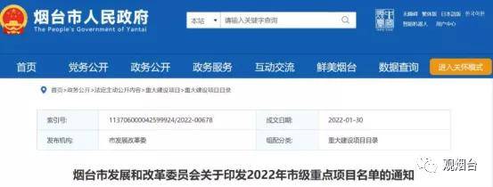 “觀煙臺”特稿丨上班首日煙臺敲定今年300個(gè)市級重點(diǎn)項(xiàng)目
